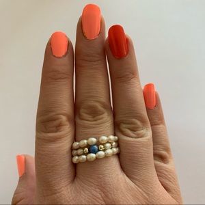 Genuine Pearl Wrap-Around Ring Adjustable 10.5, 11